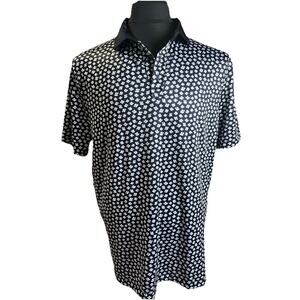 Grayson And Dunn Men’s Navy Flowered Golf polo Size Large